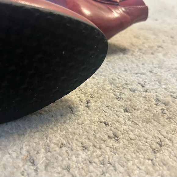 Arnold Churgin red leather ankle boots worn under 5 times mint  condition 8.5 - Picture 7 of 16